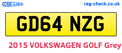 GD64NZG are the vehicle registration plates.