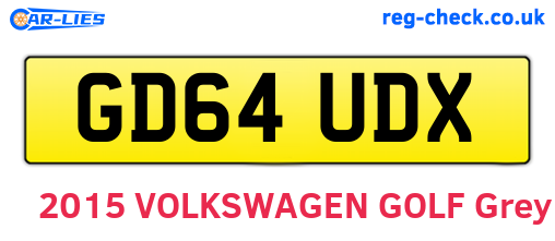 GD64UDX are the vehicle registration plates.