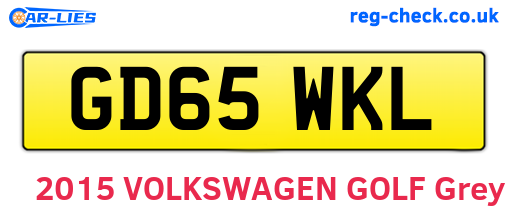 GD65WKL are the vehicle registration plates.