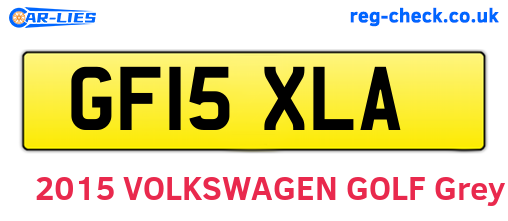 GF15XLA are the vehicle registration plates.