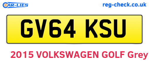 GV64KSU are the vehicle registration plates.