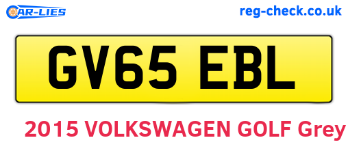 GV65EBL are the vehicle registration plates.