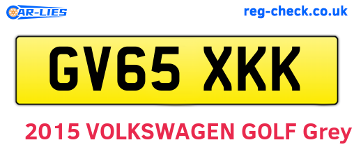 GV65XKK are the vehicle registration plates.