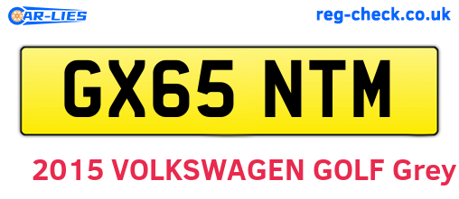 GX65NTM are the vehicle registration plates.