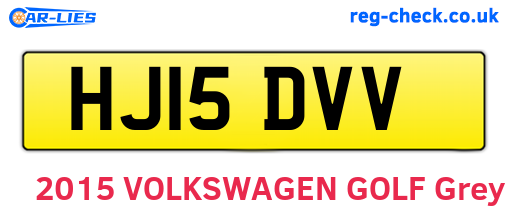 HJ15DVV are the vehicle registration plates.