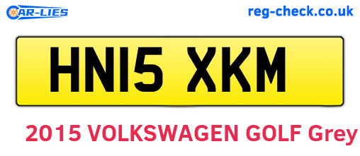 HN15XKM are the vehicle registration plates.