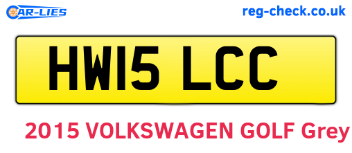 HW15LCC are the vehicle registration plates.
