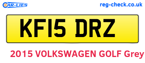 KF15DRZ are the vehicle registration plates.