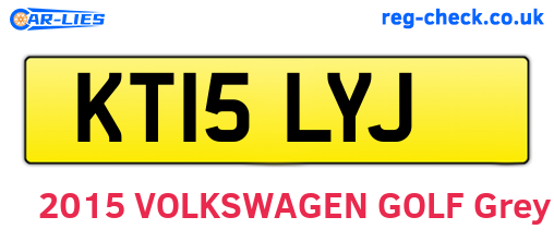 KT15LYJ are the vehicle registration plates.