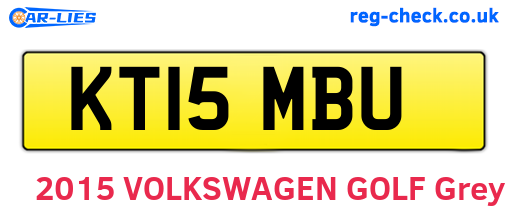 KT15MBU are the vehicle registration plates.