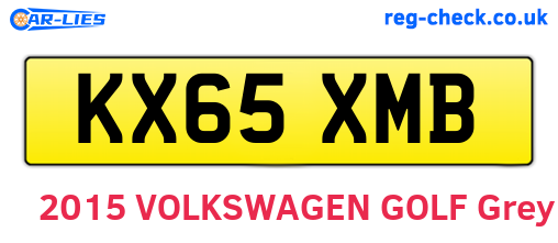KX65XMB are the vehicle registration plates.
