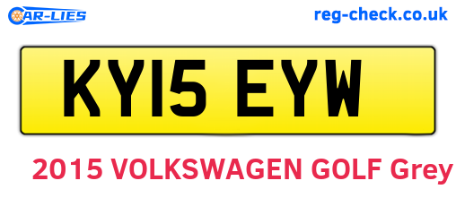 KY15EYW are the vehicle registration plates.
