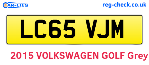 LC65VJM are the vehicle registration plates.