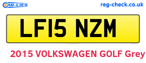 LF15NZM are the vehicle registration plates.