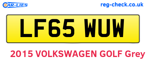 LF65WUW are the vehicle registration plates.