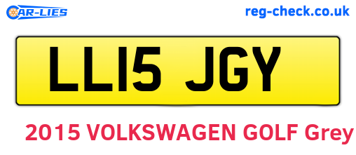 LL15JGY are the vehicle registration plates.