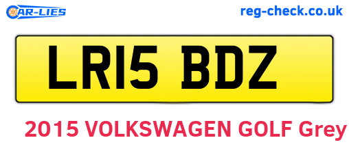 LR15BDZ are the vehicle registration plates.