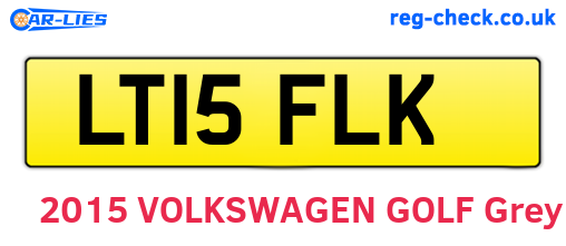 LT15FLK are the vehicle registration plates.