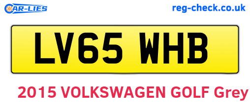 LV65WHB are the vehicle registration plates.