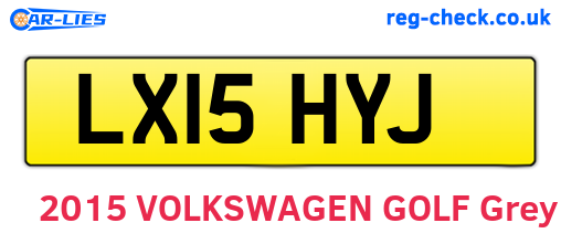 LX15HYJ are the vehicle registration plates.