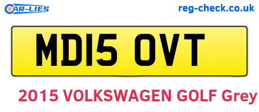 MD15OVT are the vehicle registration plates.