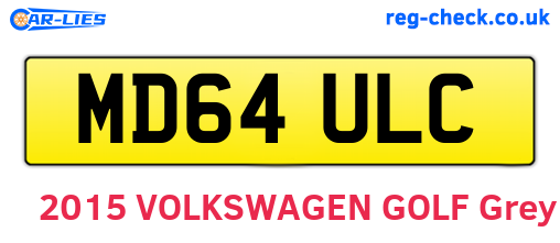 MD64ULC are the vehicle registration plates.