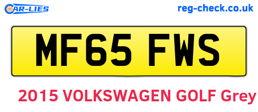 MF65FWS are the vehicle registration plates.