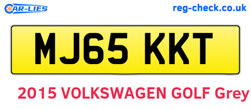 MJ65KKT are the vehicle registration plates.