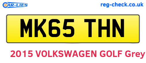 MK65THN are the vehicle registration plates.