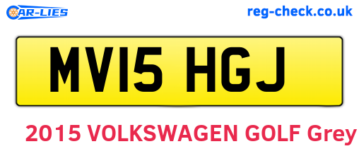 MV15HGJ are the vehicle registration plates.