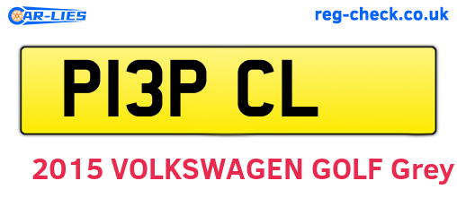 P13PCL are the vehicle registration plates.
