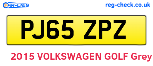 PJ65ZPZ are the vehicle registration plates.