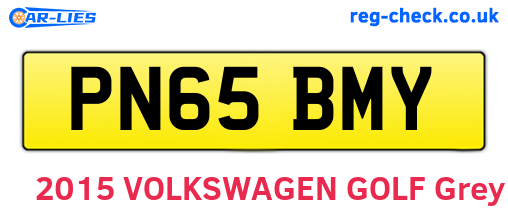 PN65BMY are the vehicle registration plates.
