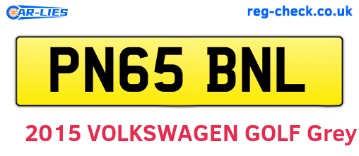 PN65BNL are the vehicle registration plates.