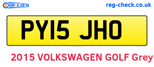 PY15JHO are the vehicle registration plates.