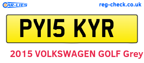 PY15KYR are the vehicle registration plates.