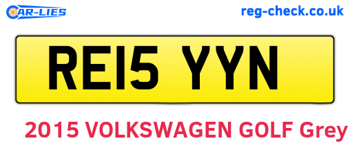 RE15YYN are the vehicle registration plates.