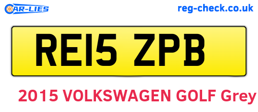 RE15ZPB are the vehicle registration plates.