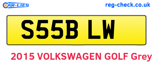 S55BLW are the vehicle registration plates.