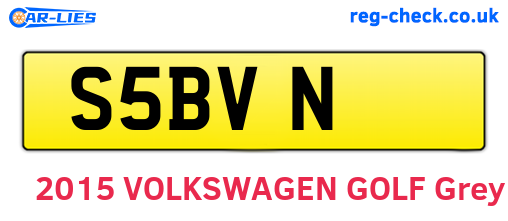 S5BVN are the vehicle registration plates.