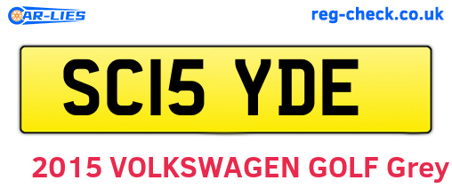 SC15YDE are the vehicle registration plates.
