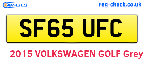 SF65UFC are the vehicle registration plates.