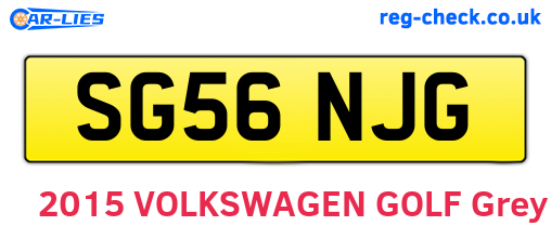 SG56NJG are the vehicle registration plates.