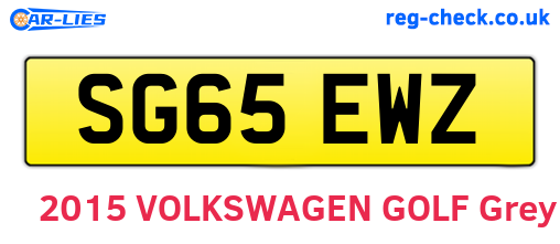 SG65EWZ are the vehicle registration plates.