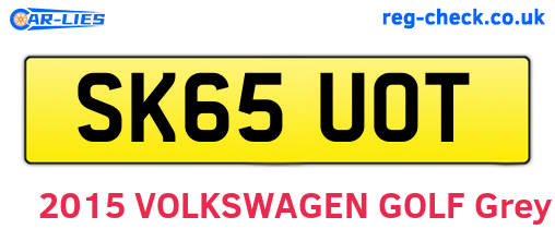 SK65UOT are the vehicle registration plates.