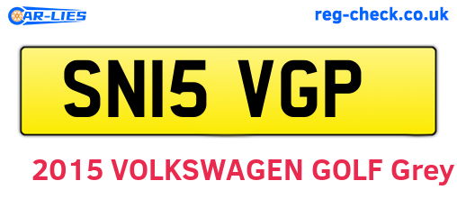 SN15VGP are the vehicle registration plates.