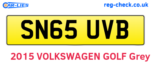 SN65UVB are the vehicle registration plates.