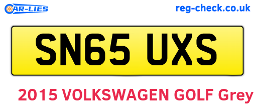 SN65UXS are the vehicle registration plates.