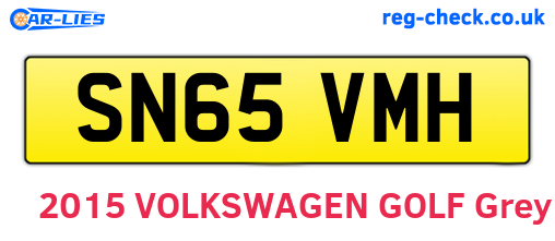 SN65VMH are the vehicle registration plates.