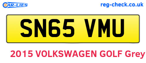 SN65VMU are the vehicle registration plates.